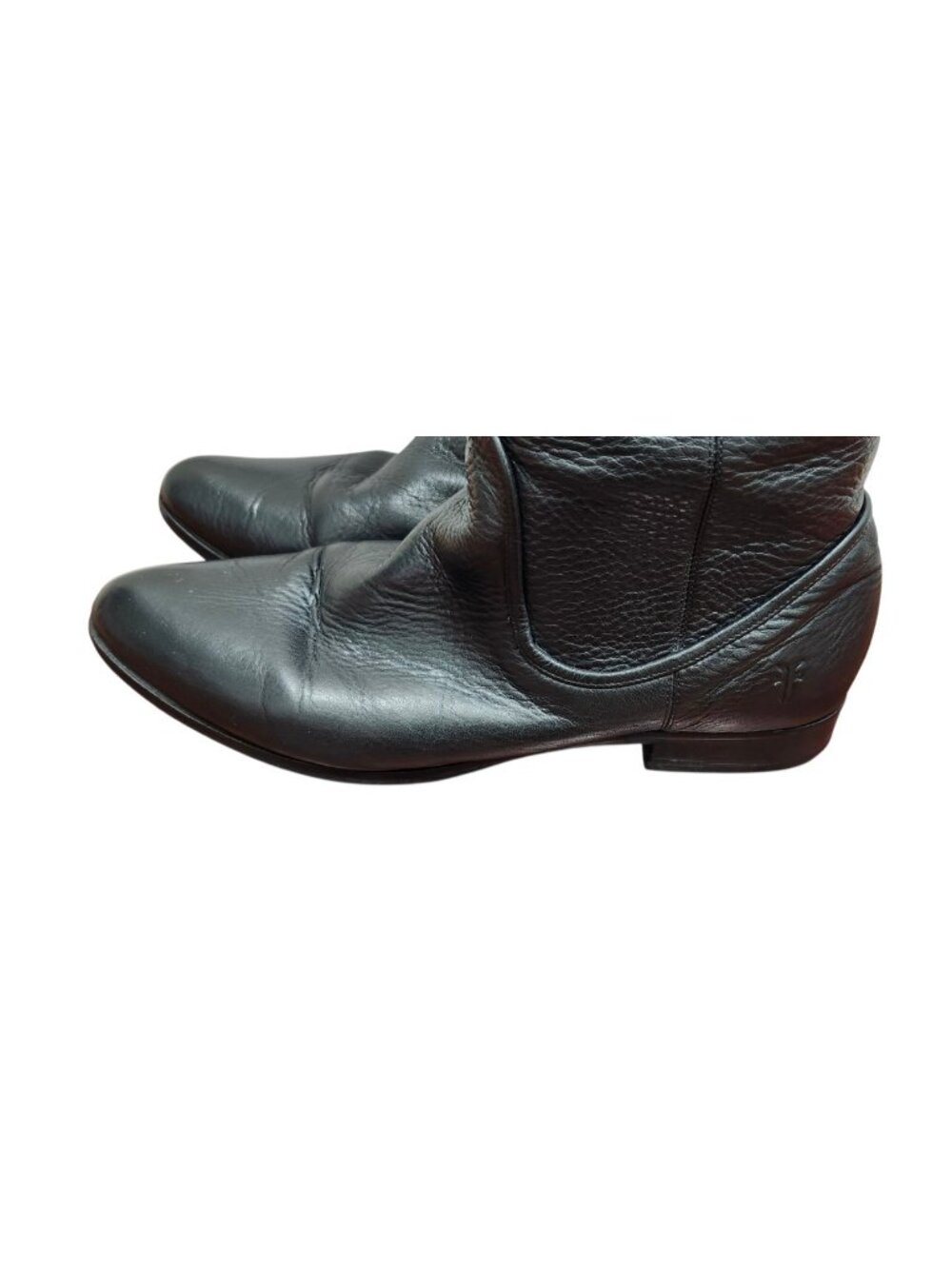 Frye Cindy Slouch Tall Riding Boots Black Pebbled Leather Knee High Women’s 8.5 - Picture 8 of 15